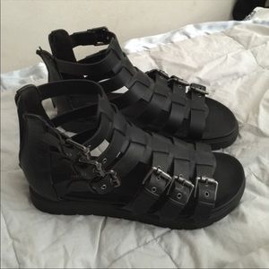 Black Gladiator Sandals
